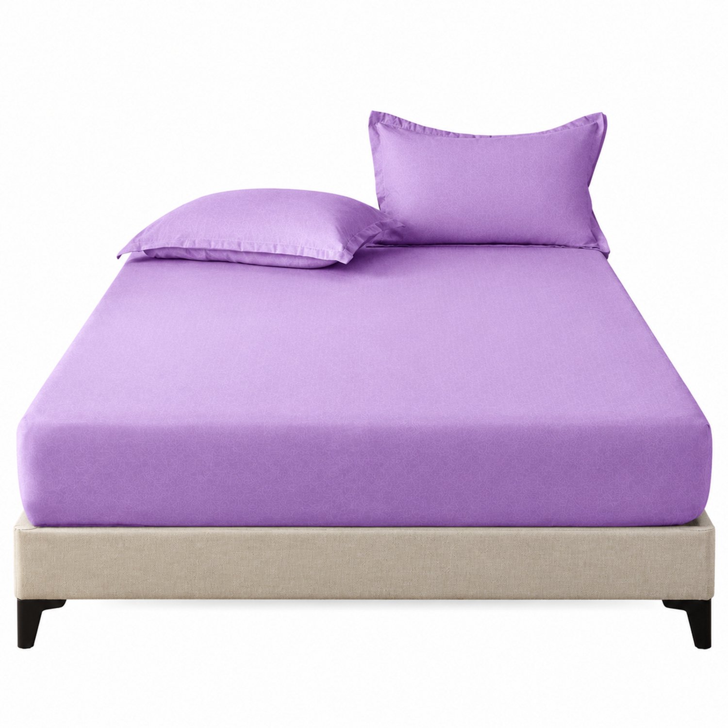 SWGOTA Paars effen hoeslaken van polyester, 198 × 203 cm