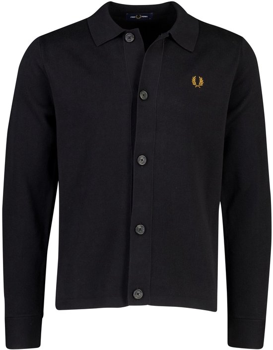 Fred Perry Knitted overshirt - black