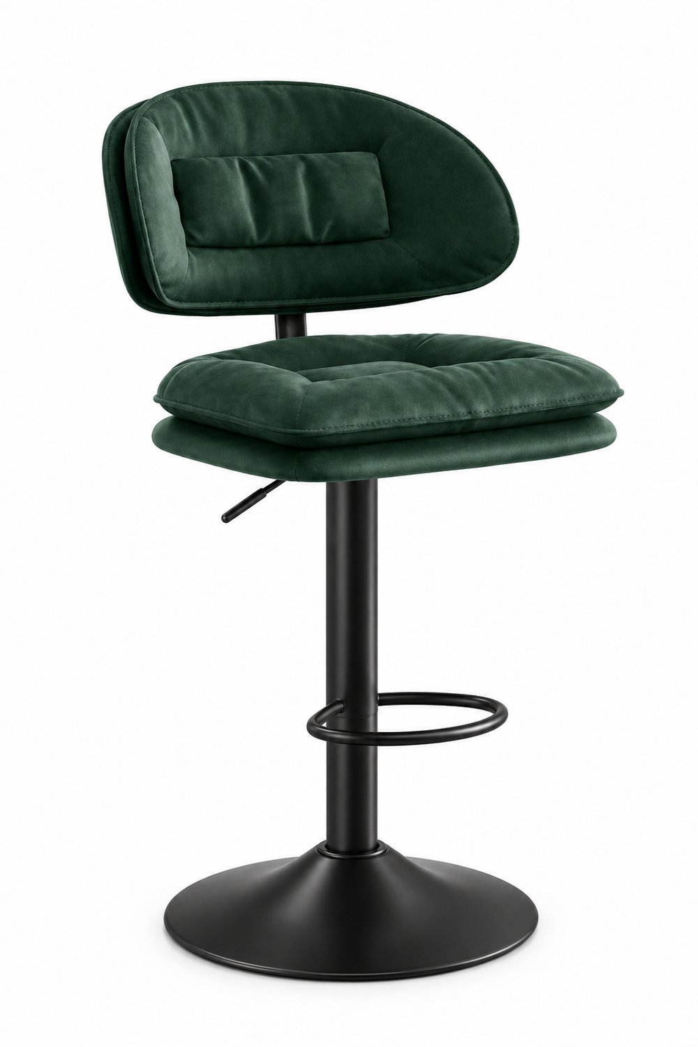 Mura Logistiek Mura Krukken - Barkruk - Barstoel - Keukenkruk - Barkrukken Set Van 2 - In Hoogte Verstelbaar 63-85cm - 360° Draaibaar - Groen