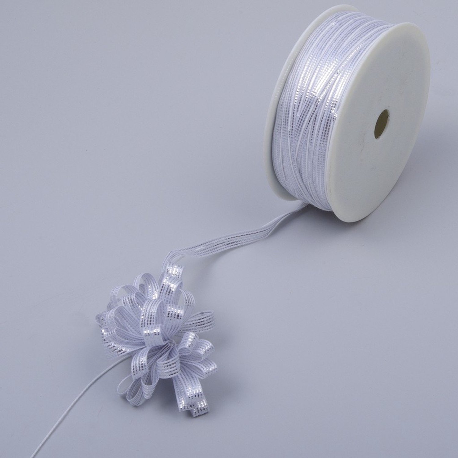 Trekstrik zilver - 7 mm - 50 m - polyester