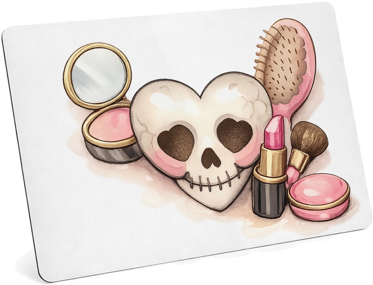Mr Cadeautjes MDF magnetische fotolijst 28 x 19 - design Beauty-items in een retro salonsetting met een ondeugende tw | cadeau Wit