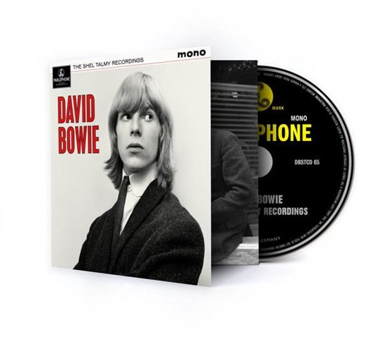 David Bowie cd-albumhoes 'The Shel Talmy Recordings' in zwart-wit met bijbehorende mono-cd.