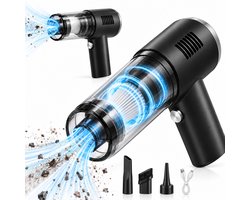 Kruimeldief Snoerloos – Handstofzuiger – Auto Stofzuiger – Sterke Zuigkracht – Air Duster – 4 Opzetstukken