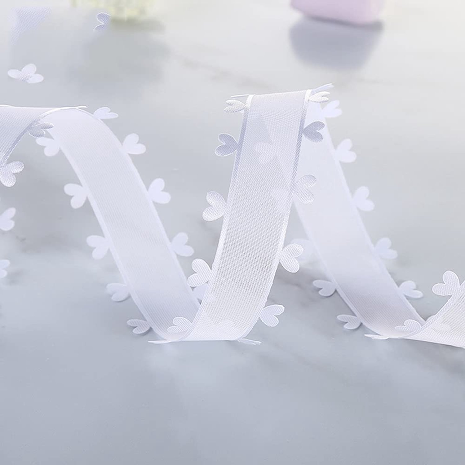 Organza lint - 25 mm x 18 m - Wit