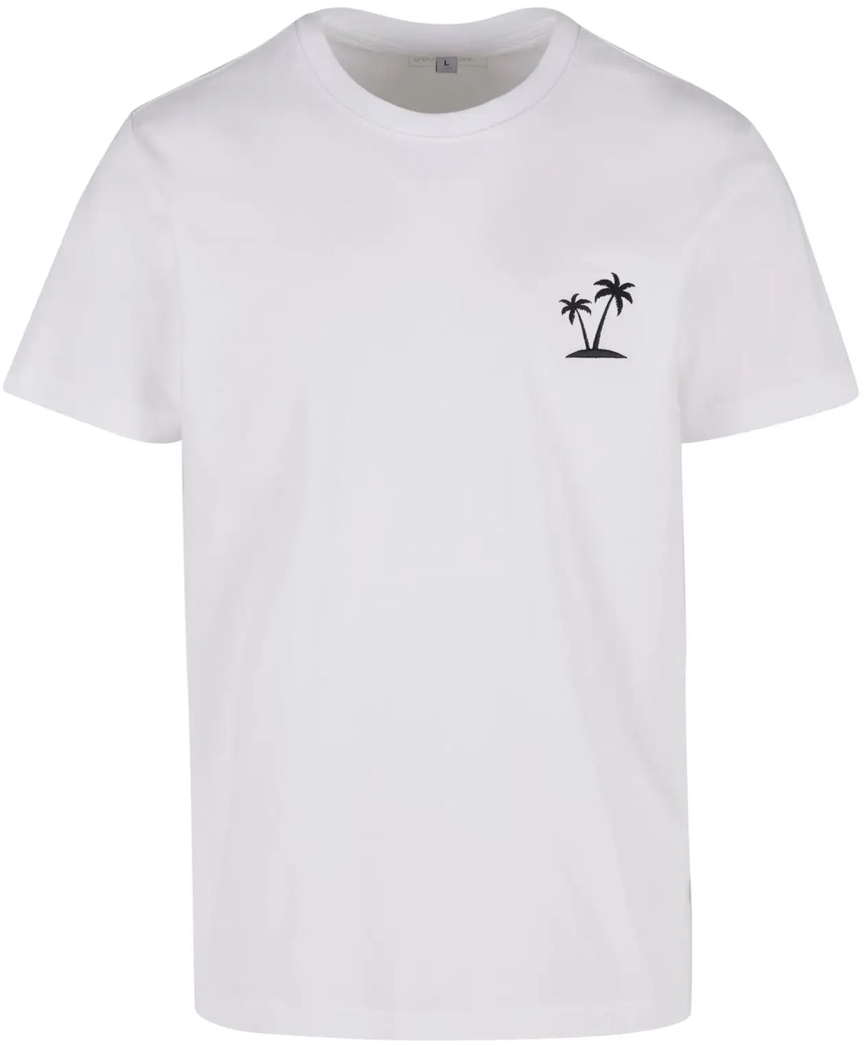 Dames-T-shirt Mister Tee Palm Tree EMB Wit