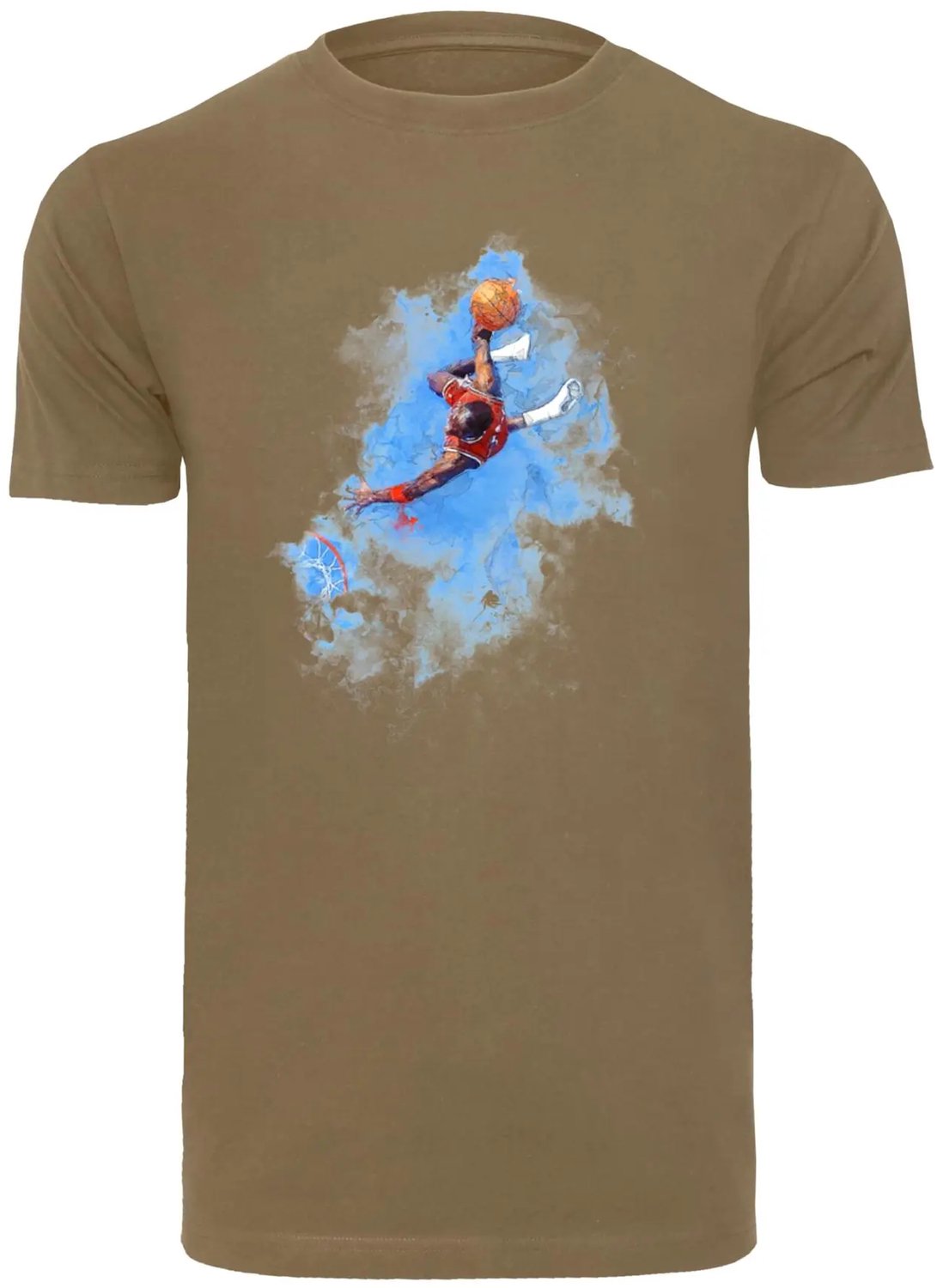 T-shirt Mister Tee Basketball Clouds Groen