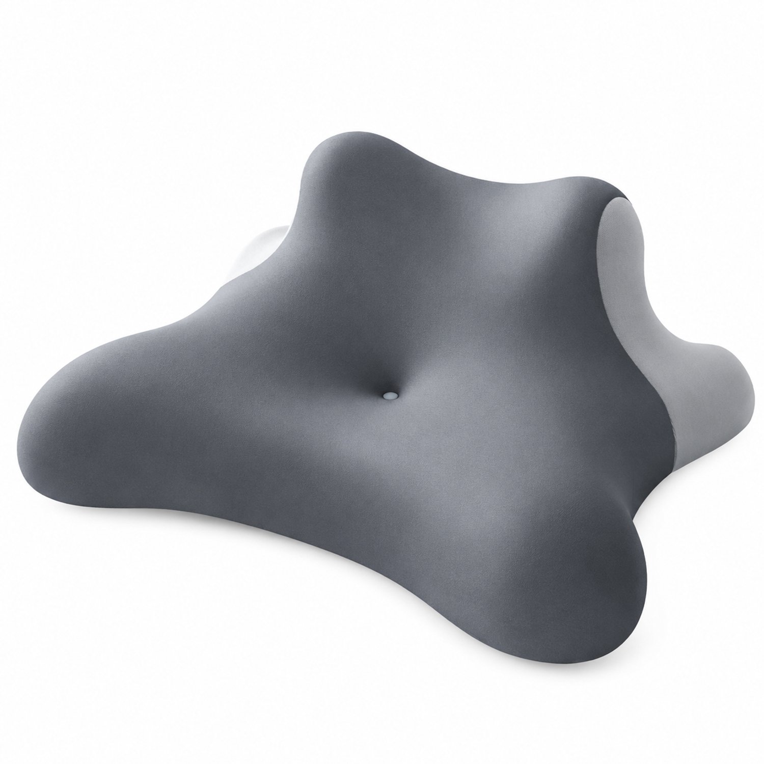 SWGOTA Grijs buiklig- en steunkussen van traagschuim, 60 x 50 x 25 cm, gevormd steunprofiel, afneembare wasbare polyester hoes