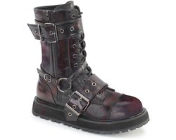 DemoniaCult - VALOR220 Plateau Laarzen - US 6 - 38 Shoes - Bordeaux rood