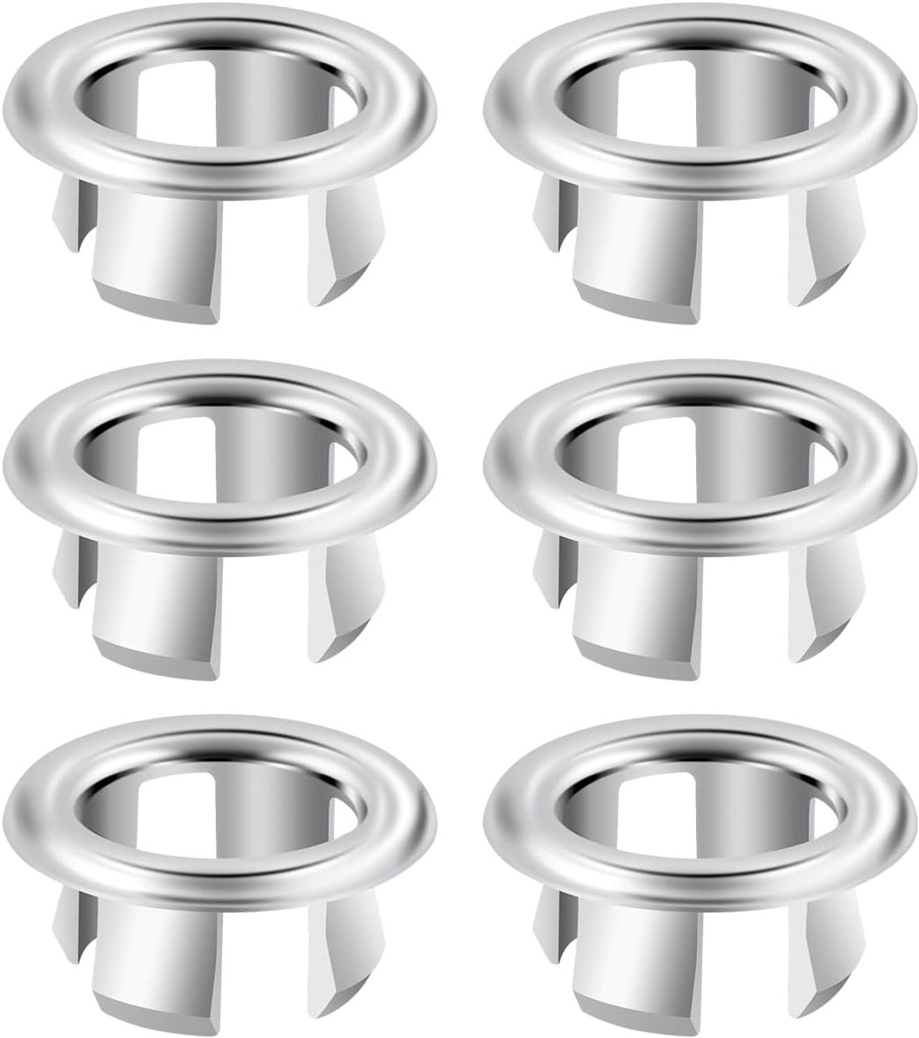 Gootsteenoverloopring - Zilver - 30 mm - Kunststof met Chroom Afwerking - Voor Keuken en Badkamer