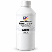 Online-Schilderij PRO DTF Inkt Wit 1000 ml – White DTF Pigment Ink – XP600, I3200 en 4720