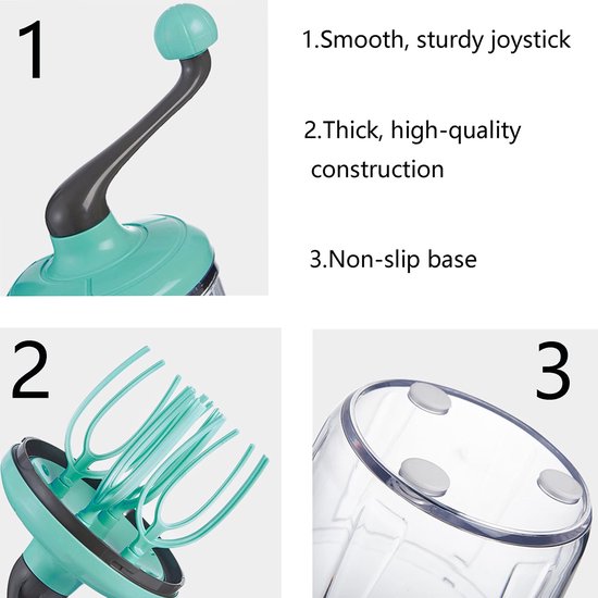 Handmixer - Roterend - Groen - Kunststof — afbeelding 3