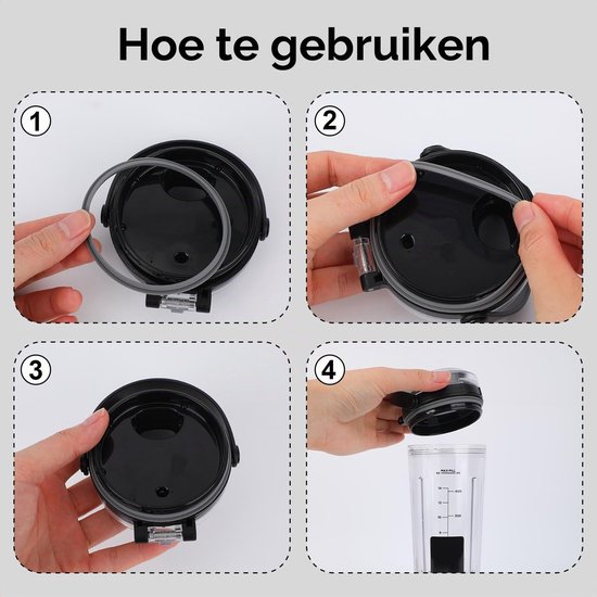 Blenderafdichtingspakkingen - Siliconen - 7,5 cm - 4 stuks — afbeelding 2