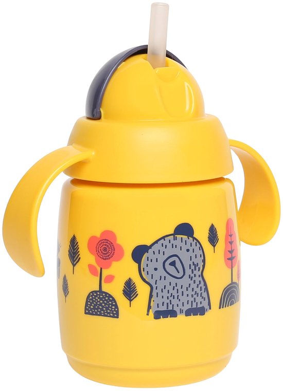 Tommee Tippee Gele beker met verzwaard rietje, drinkfles met handvatten VOOR WATER 300ml 6m+ BPA & BPS vrij — afbeelding 2