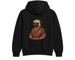 Pug Hoodie – Pug in Japanse Kimono – Dieren Outfit – Unisex Hoodie voor Dames & Heren – Origineel Cadeau