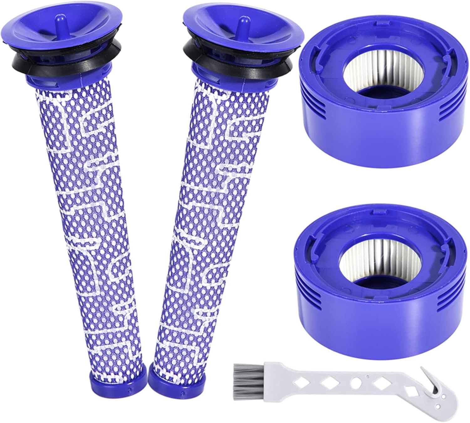 Pyreta Filters geschikt voor Dyson V6V7V8V10slimV11V12V15V16 - vervangende filters geschikt voor Dyson V7- en V8-stofzuigers – Inclusief 2 HEPA-filters (achterzijde) Multicouleur