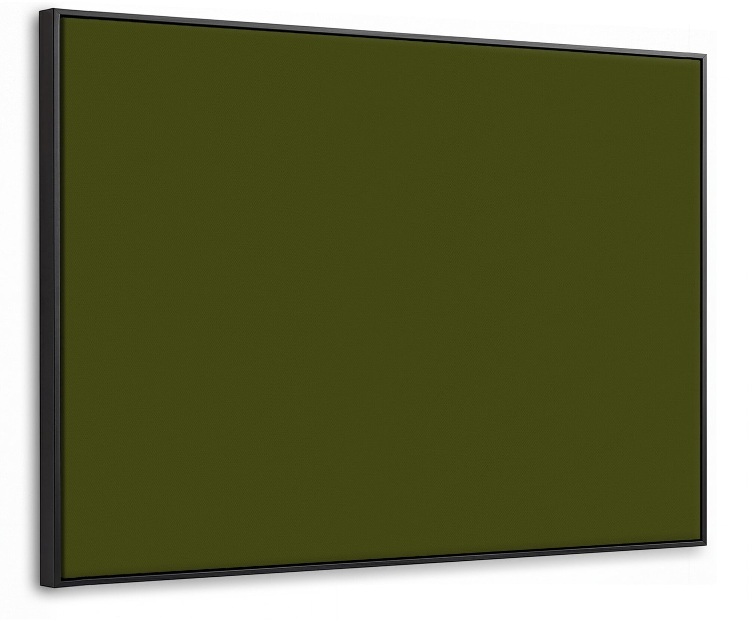 Canvas Schilderij met Baklijst 100x70cm - Dark - Olive - Groen - Muurdecoratie woonkamer - Slaapkamer decoratie - Kamer accessoires - Schilderijen op canvas met lijst
