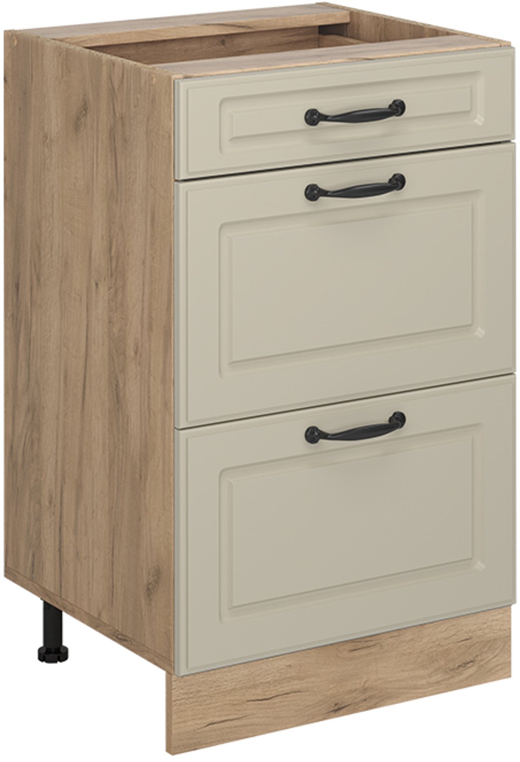 Vicco Keukenonderkast R-Line, Zand landelijk/Goudkleurig Eiken, 50 cm zonder werkblad