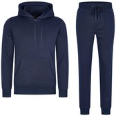 Mario Russo Trainingspak Achilles - Huispak - Joggingpak - Hoodie - Navy - XL