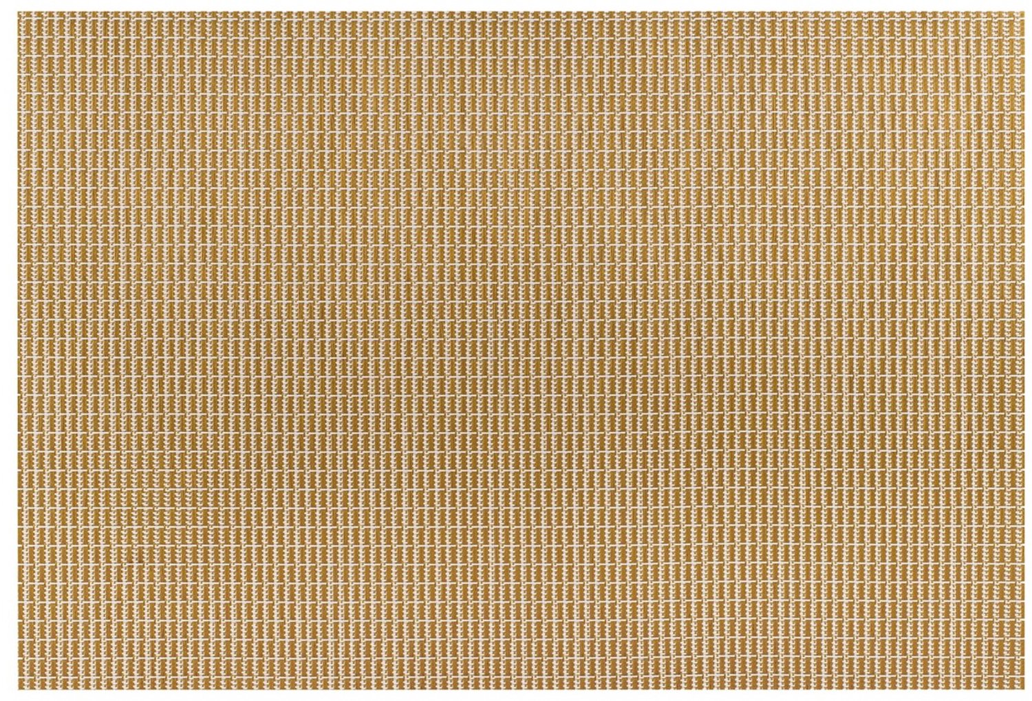 Placemats Set van 4 – Geweven Look PVC – Jolly Goud – 30x45 cm – Afwasbaar – Onderlegger & Tafeldecoratie