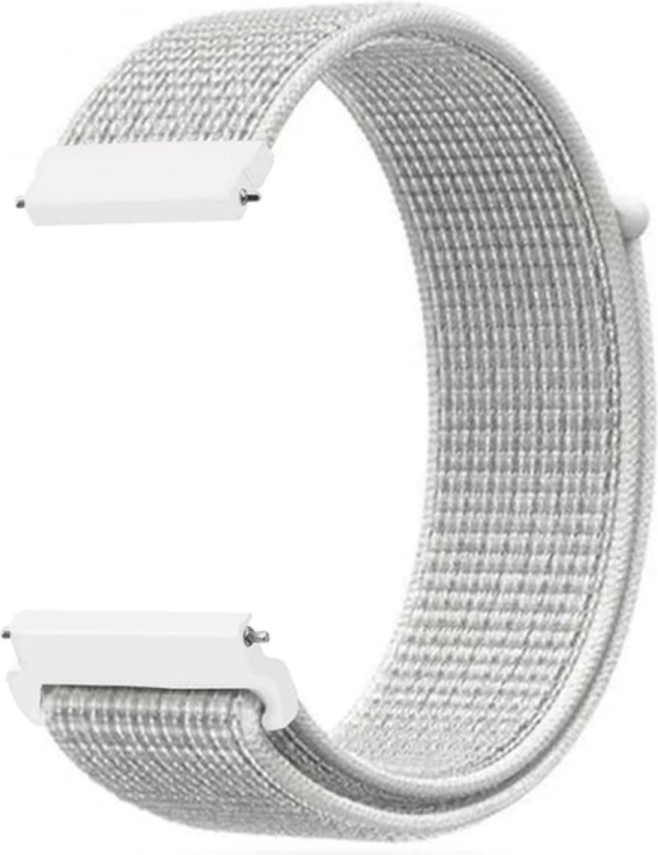 KELERINO. Nylon bandje geschikt voor Samsung Galaxy 46 MM / Gear S3 - Lichtgrijs
