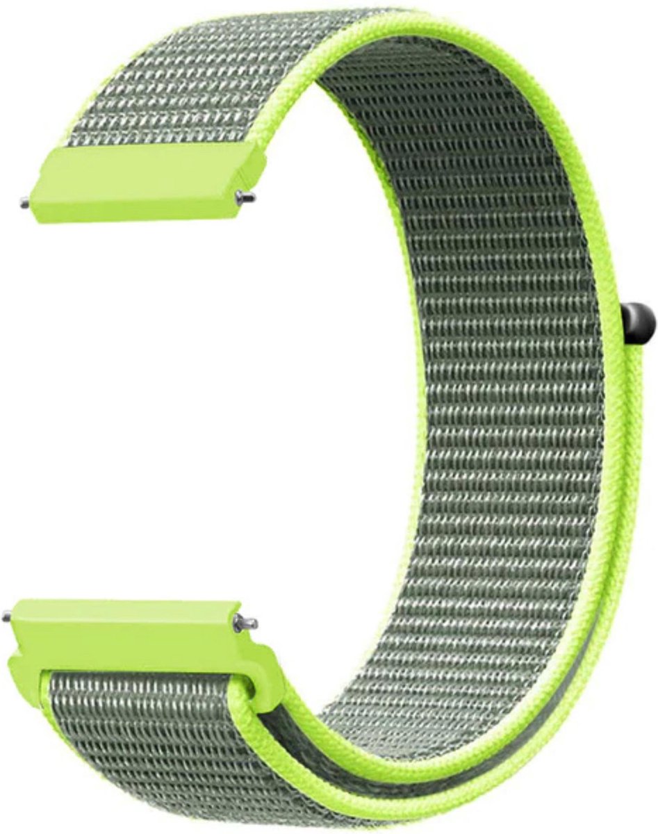 KELERINO. Nylon bandje geschikt voor Samsung Galaxy 46 MM / Gear S3 - Groen