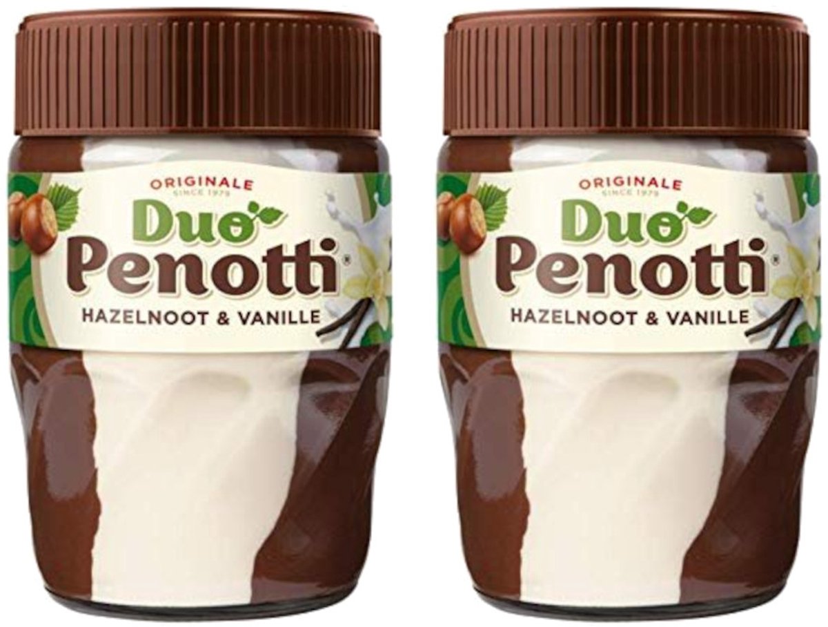 Penotti Duo Hazelnoot & Vanille - Multipack - Hazelnootpasta - 1600g (2x800g)