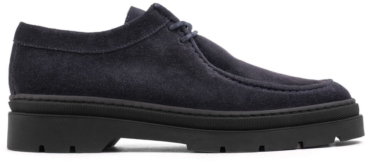 Hinson elon lace moc donkerblauw suède