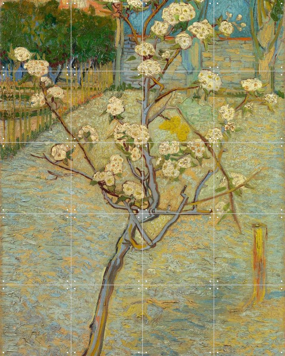 IXXI Perenboompje in bloei (1888), Vincent van Gogh (1853 - 1890) & Van Gogh Museum - 80 x 100 cm - Gratis ophangtool - Grote wanddecoratie en posters