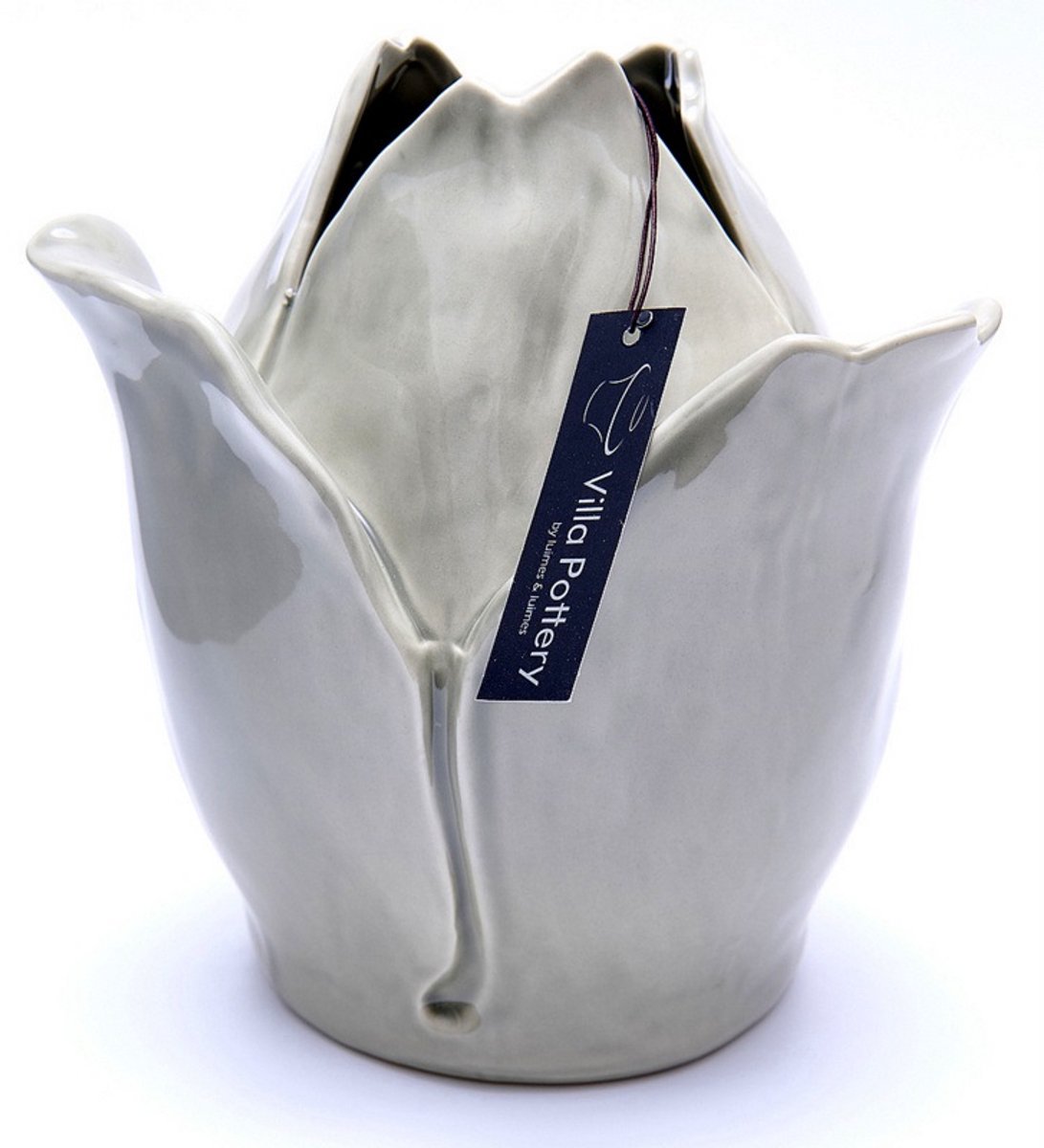 Villa Pottery Vaas - Villa Pottery - Woondecoratie - Decoratie - Porselein - Waterdicht - Rosedale 1_3 Grey Grijs
