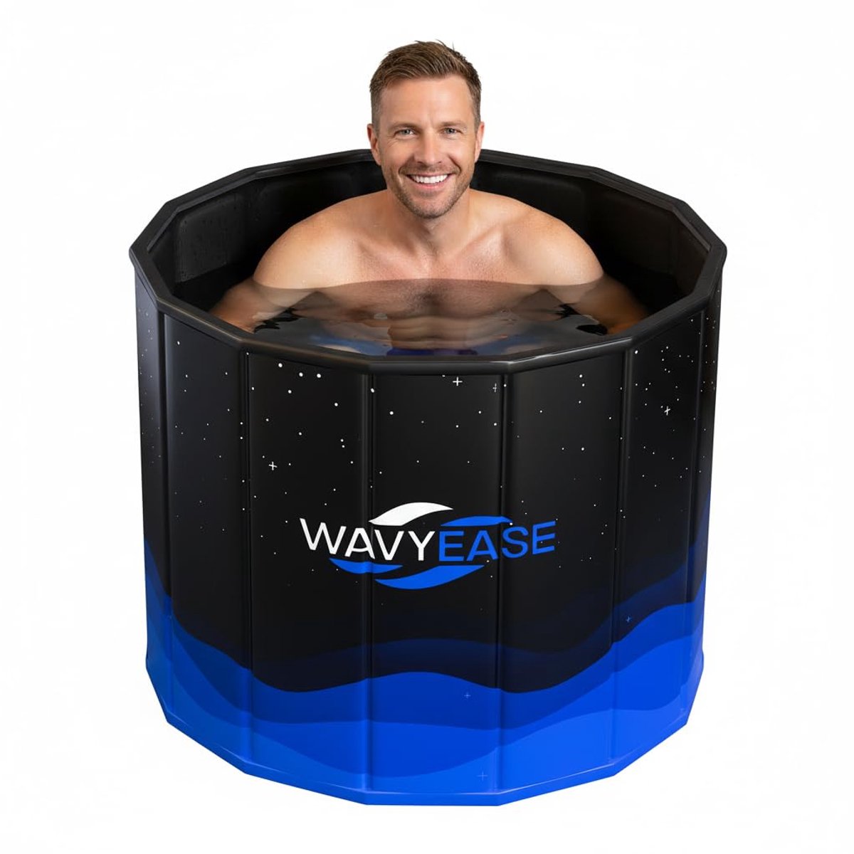 Opvouwbaar Bad – Voor Volwassenen – 330 Liter – Draagbaar – Voor IJsbad en Warm Baden – 80 x 80 x 66 cm