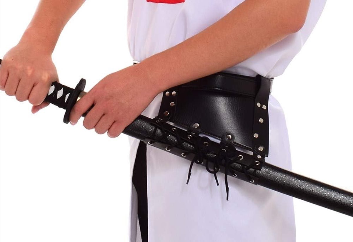 Middeleeuwse zwaardhouder voor riem - Renaissance holster met kikker voor rapier en vetersluiting, ideaal voor kostuums en cosplay