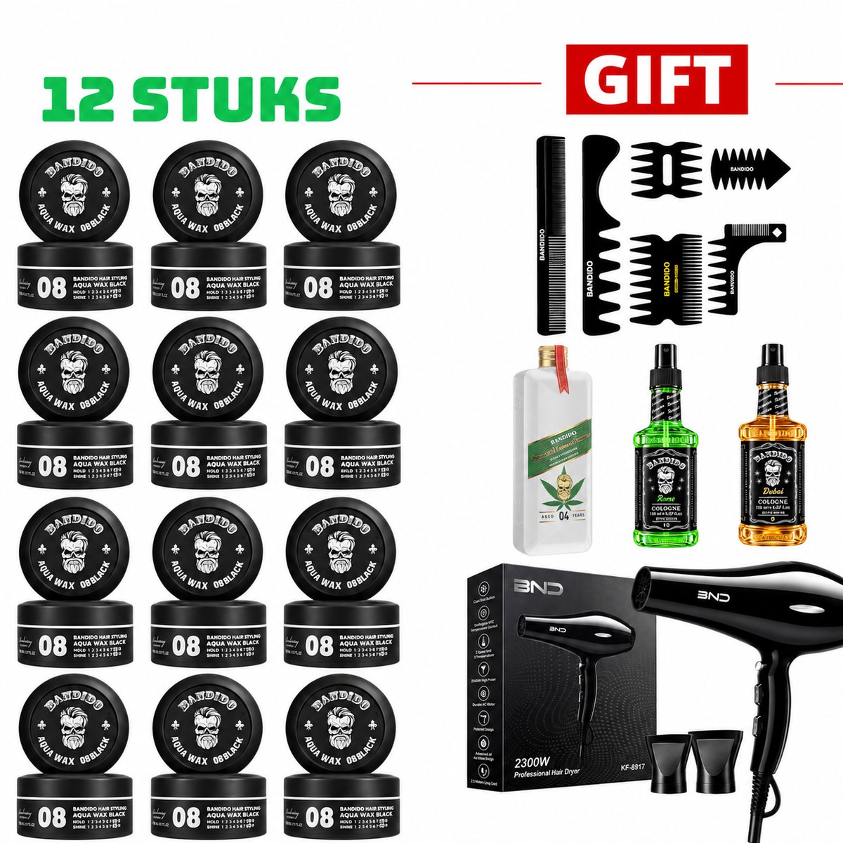 Bandido haar Wax Nr 8 150ml 12 stuk
