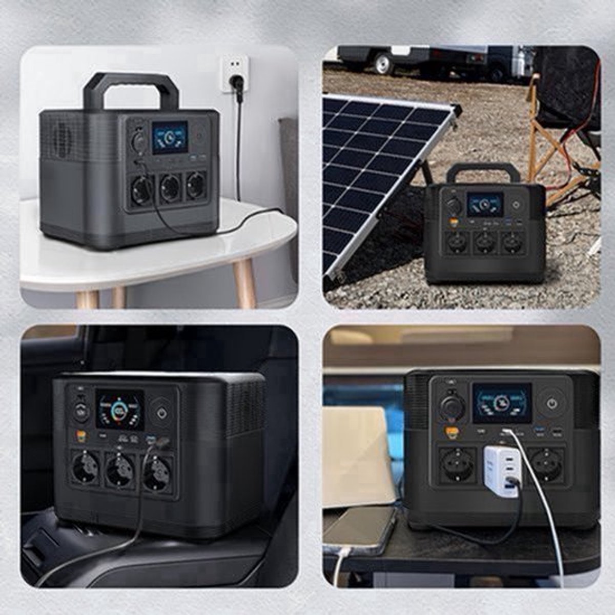 Draagbare Powerstation – Powerbank – Mobiele Accu – Noodstroom – Outdoor Generator – 1008Wh Batterij – 1200W Continue Output