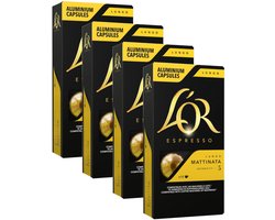L'Or Espresso Lungo Mattinata - Multipack - 40 (4x10) Koffiecups Compatibel met Nespresso Coffee Machine