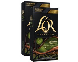 L'Or Espresso Hazelnut - Multipack - 20 (2x10) Koffiecups Compatibel met Nespresso Coffee Machine