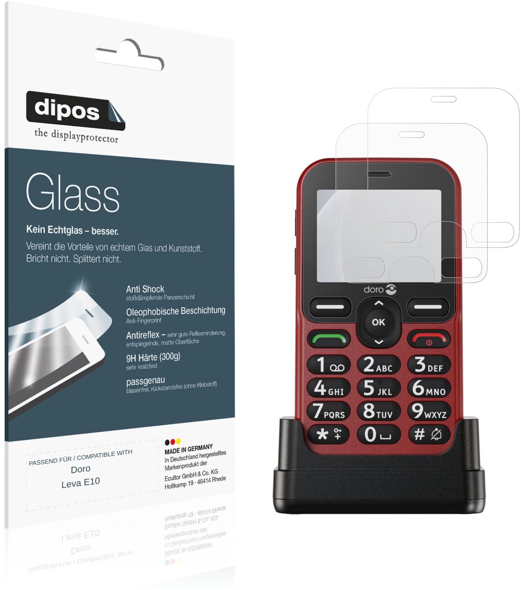 dipos – 2x Matte Pantserfolie geschikt voor Doro Leva E10 | 9H Screenprotector