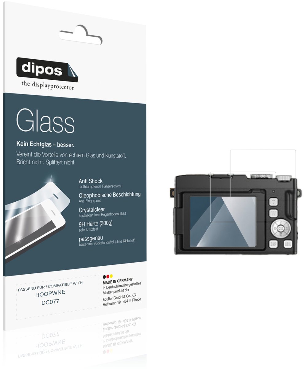 dipos – 2x Pantserfolie geschikt voor HOOPWNE DC077 | 9H Screenprotector