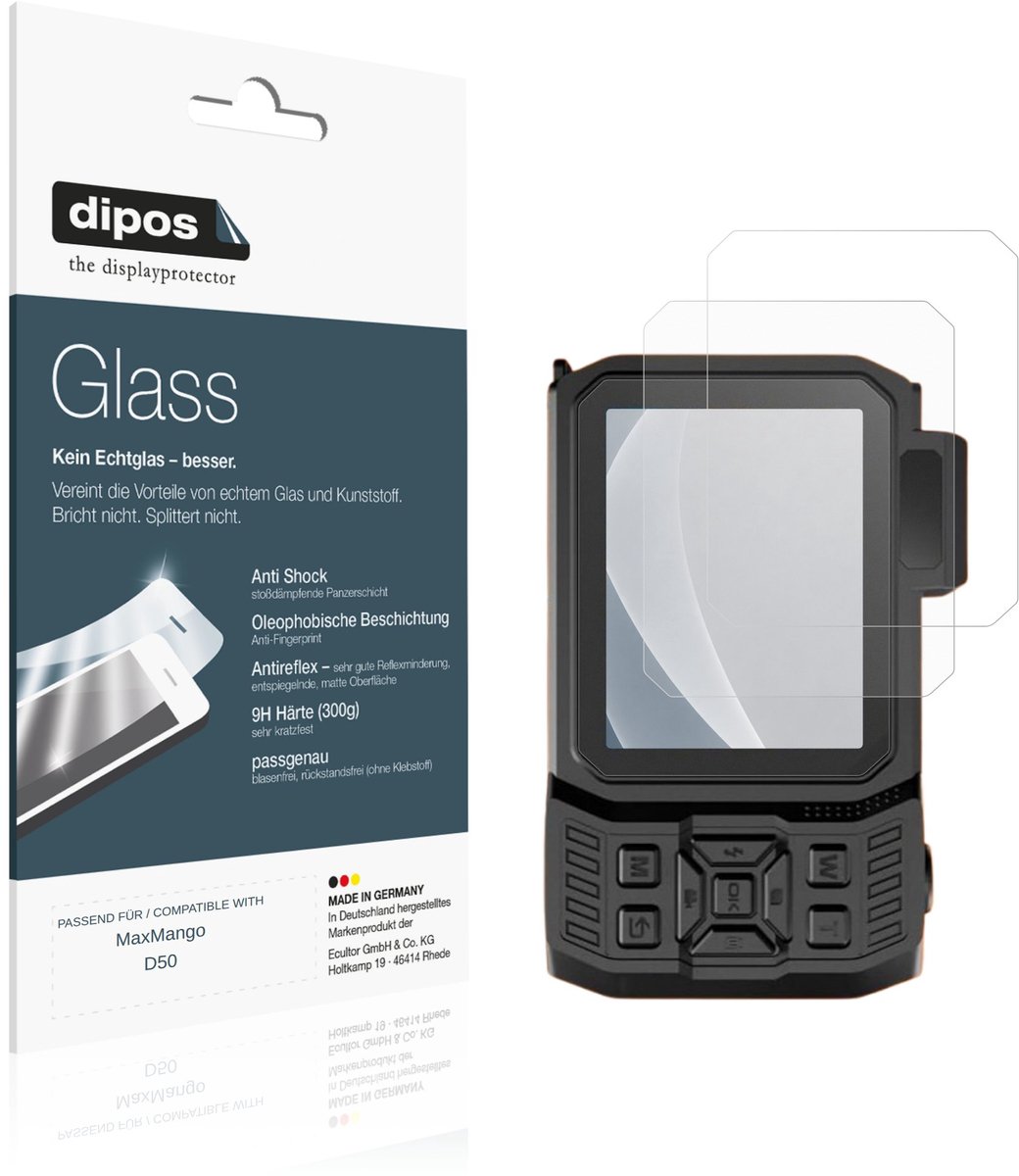 dipos – 2x Matte Pantserfolie geschikt voor MaxMango D50 | 9H Screenprotector