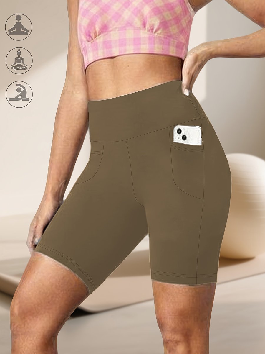 Currero Biker Short Dames Gymshort Korte Legging Lange Onderbroek Bikershort Met Pijpjes Varen Groen