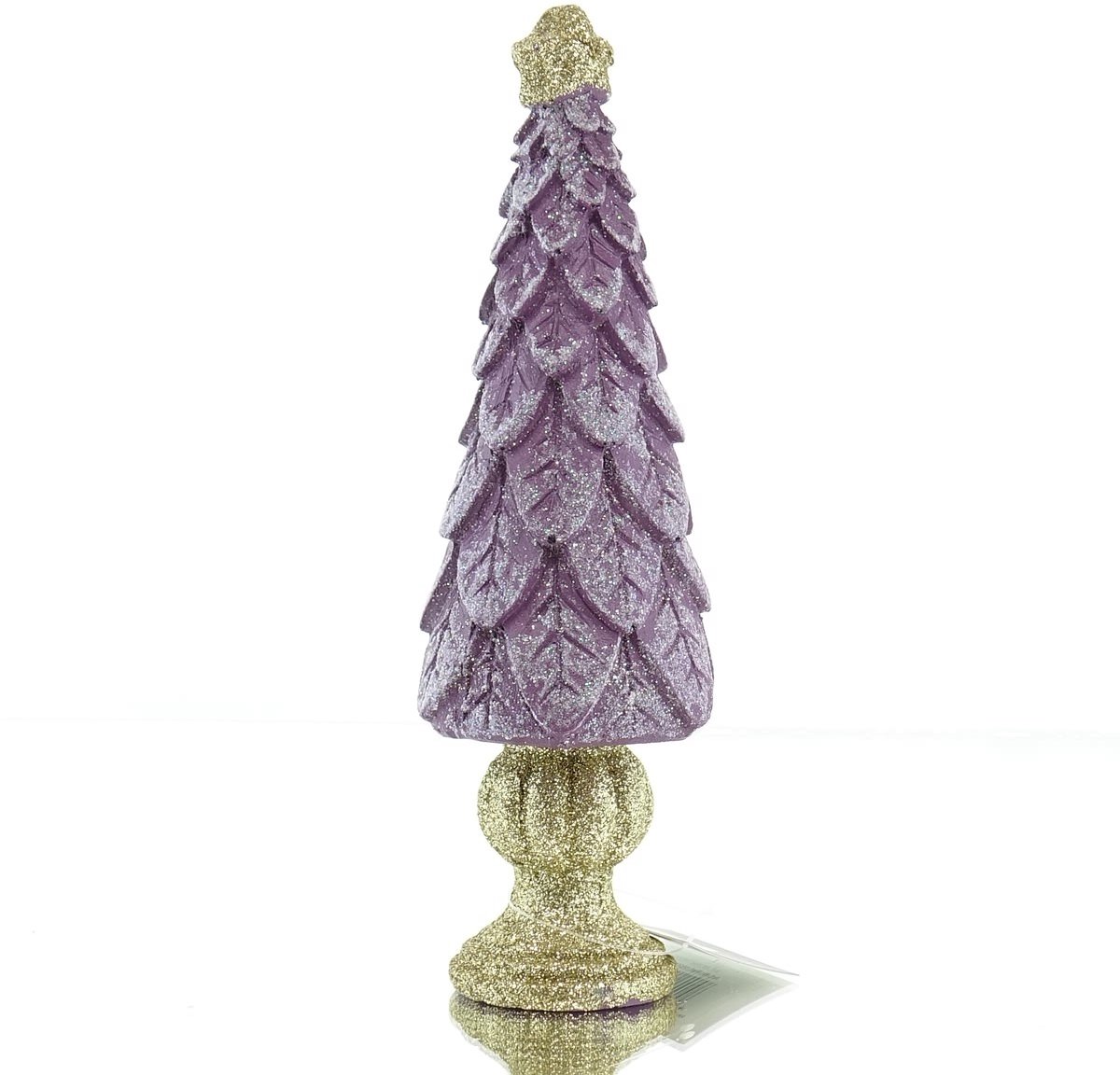 Riffelmacher Kerstboom Paars met Gouden Ster 26 cm