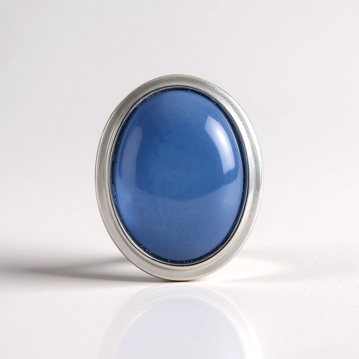 Zilveren hanger met Peruaanse blauwe opaal