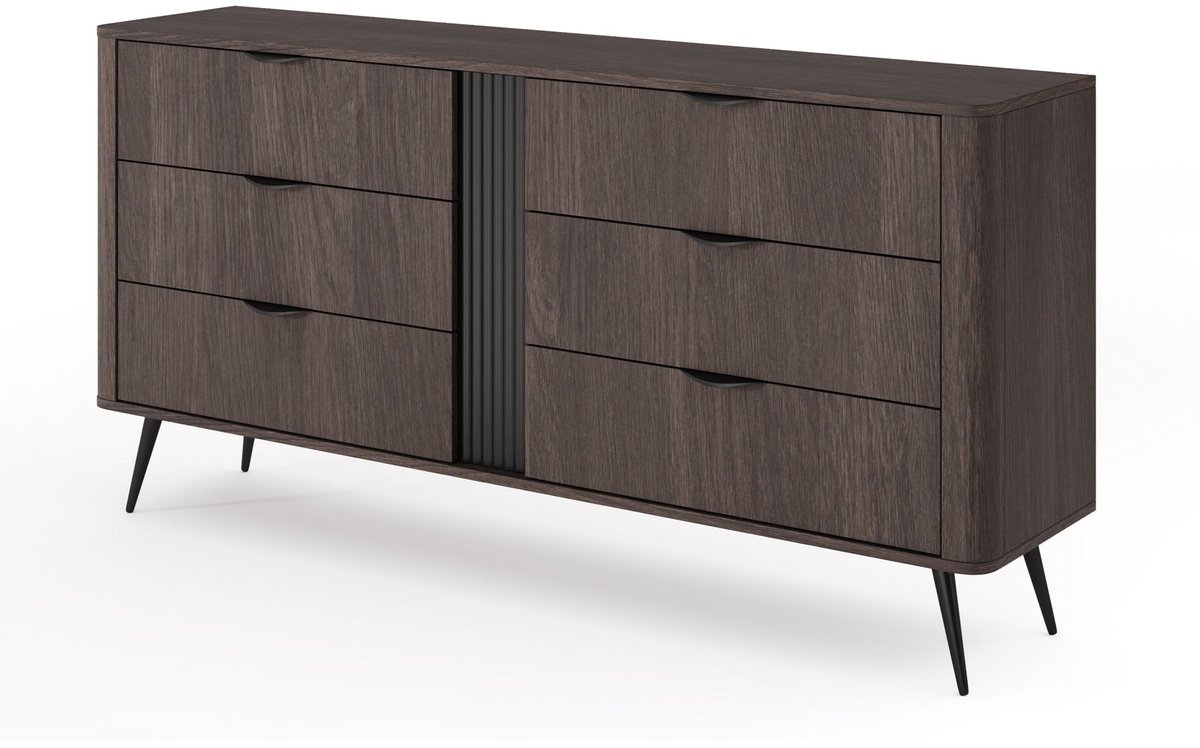 Selsey Veris - Commode met zes lades, Dunin eiken, 163 cm