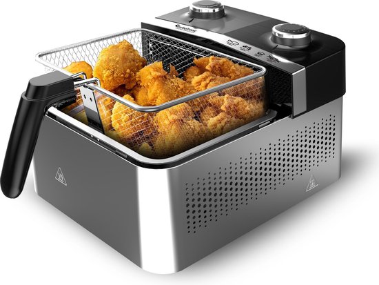 9 l Dual Zone Air Fryer met kijkvenster, friteuse zonder olie met 2 laden, 9-in-1 kookprogramma's, touchscreen, datumfunctie, vetarm, vaatwasmachinebestendig