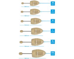 3 paar houten spiraalveerschoenspanners vanaf maat 36-48 (set van 3 paar)