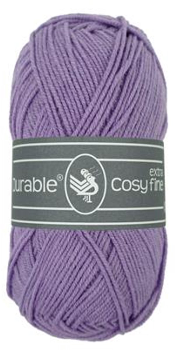 5 x Durable Cosy extra fine - katoen en acrylgaren - Light Purple (269) - haakgaren/breigaren - naald 3 a 3,5mm