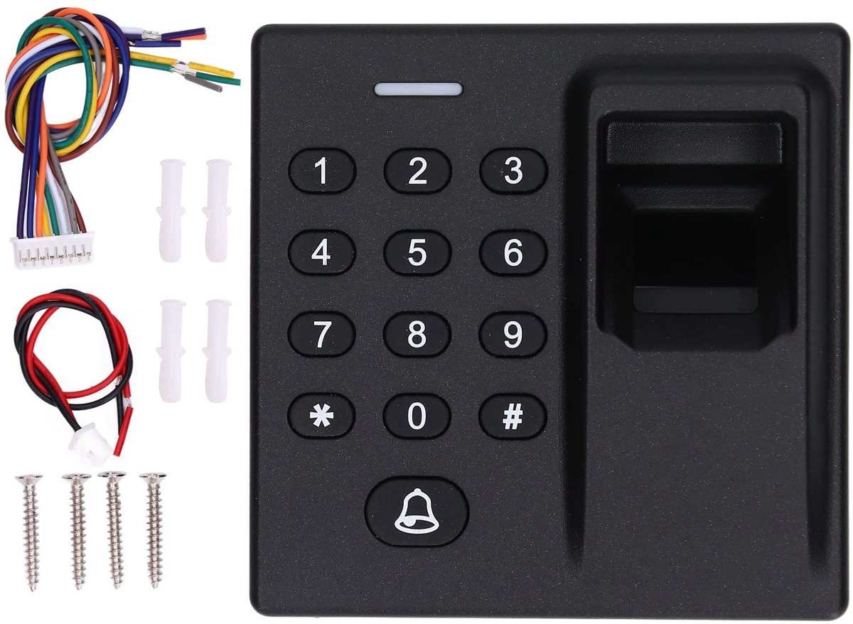Toegangscontrole Deurslot, Elektronisch Smart Keyless Vingerafdruk Deurslot met Toetsenbord Toegangscontrolesysteem - ShopVlot