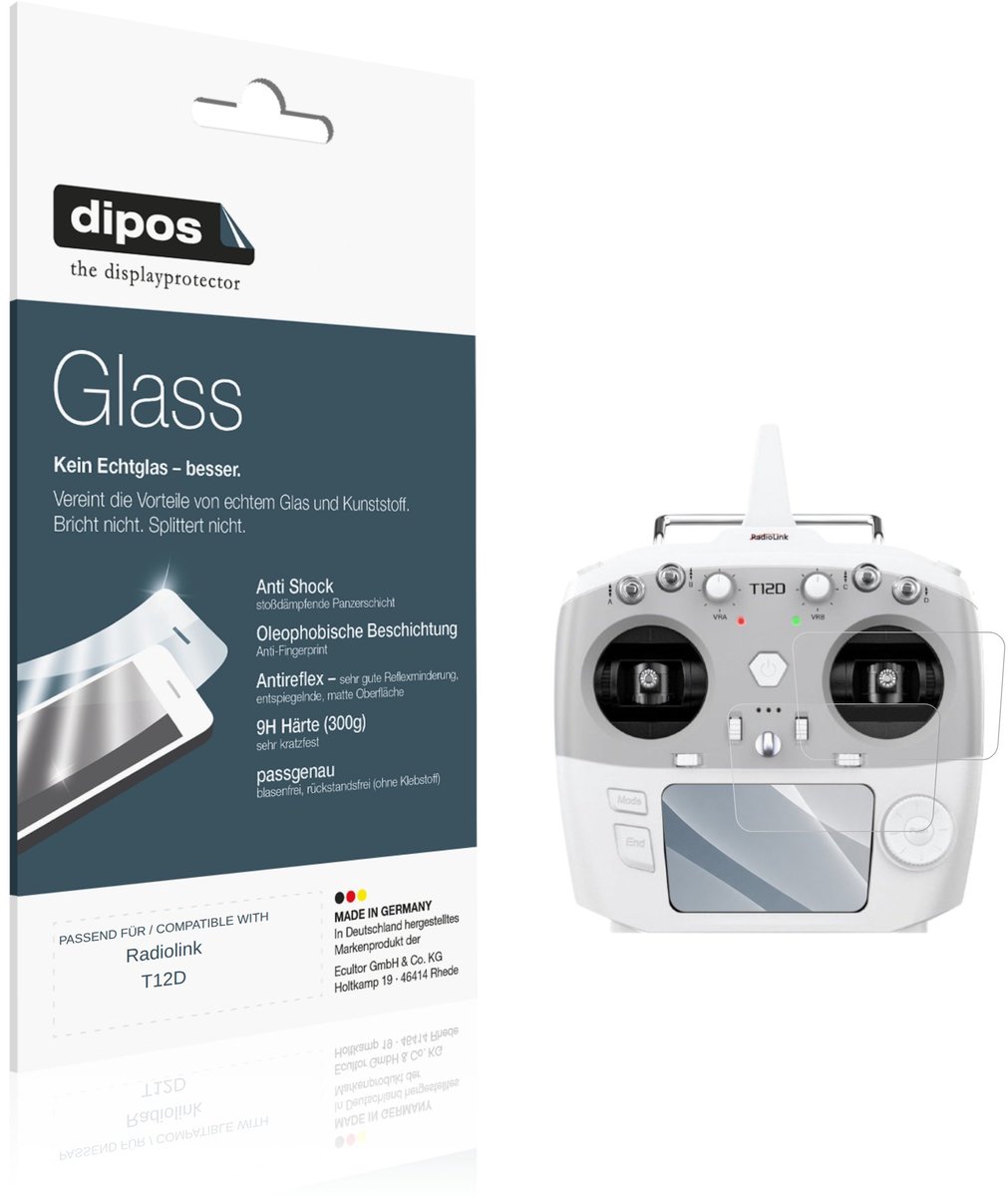 dipos – 2x Matte Pantserfolie geschikt voor Radiolink T12D | 9H Screenprotector