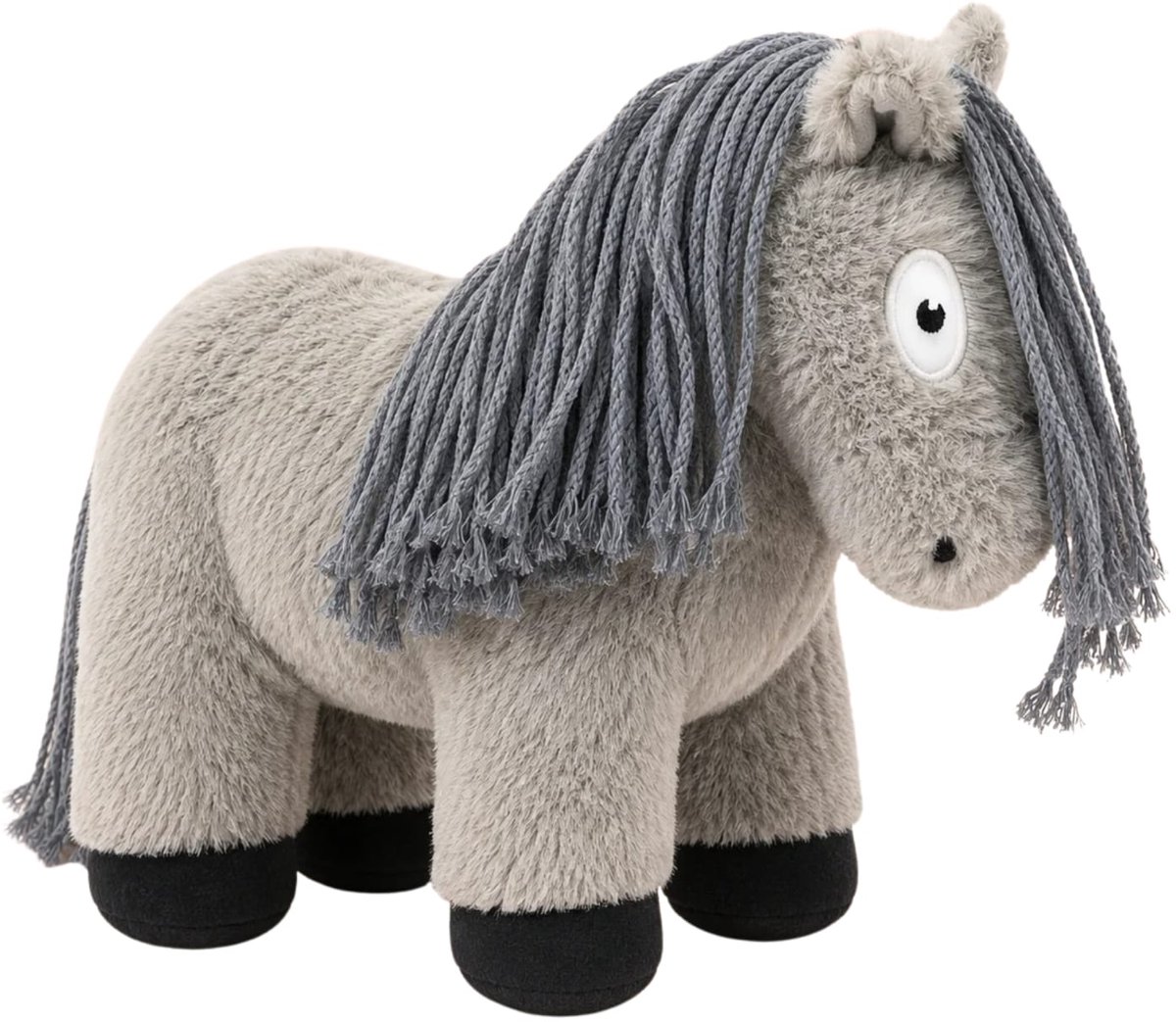 Crafty Ponies Paarden Knuffel - Paarden Speelgoed - Knuffel - Voor kind & baby - Pluche Paarden - Knuffelbeest - Speelgoed Kind - Stuffed Animal - 35cm - Grijs