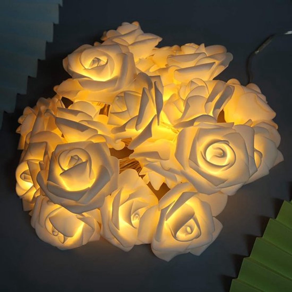 Allecto - Flower String Lights - Kunstmatige Rozen Lichtslinger - 3 Meter - Warm