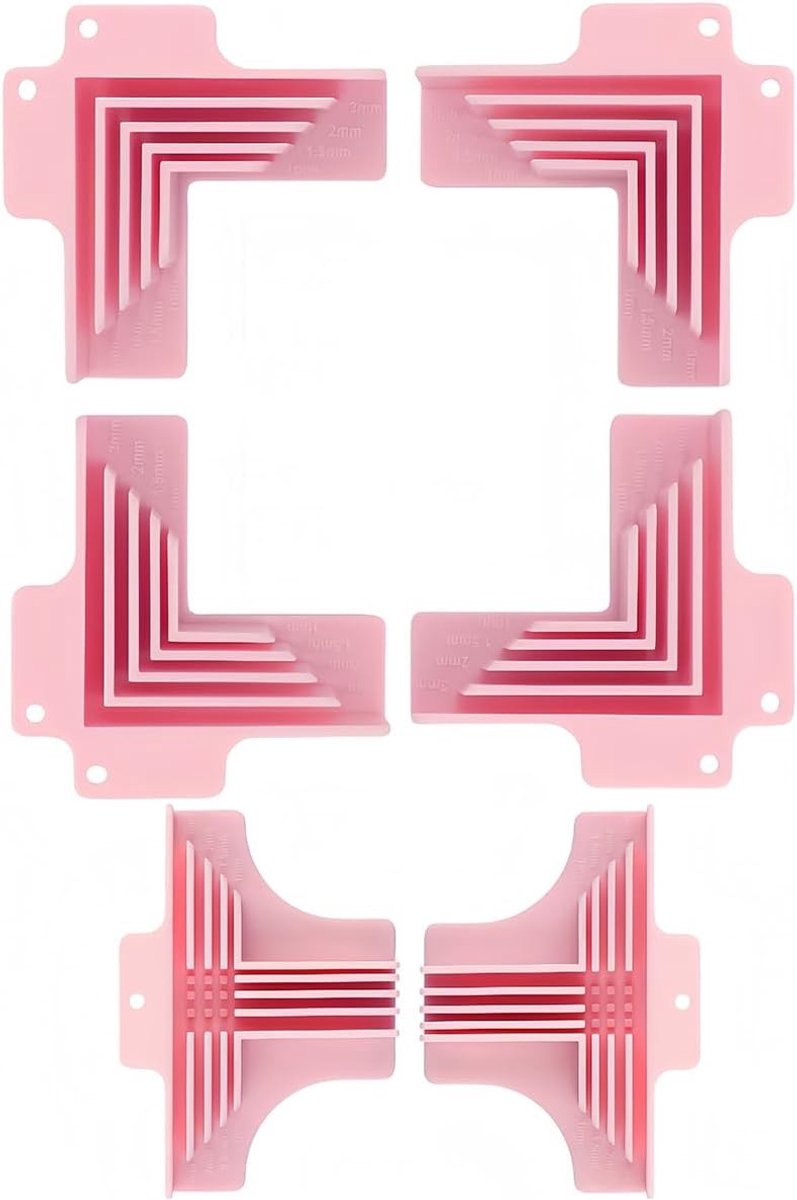 6 Stuks Hoekgeleider voor Haakse Tangen, Scrapbooking Gereedschap voor Diverse Papierdiktes tot 3 mm